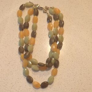 Elegant Multicolor Beaded Necklace Vintage